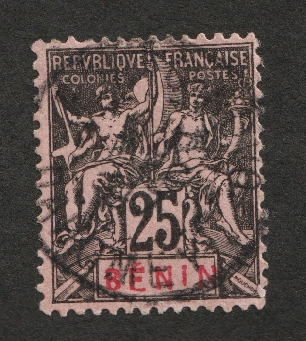 1894 Fr. Benin Sc# 40 - 25¢ Navigation & Commerce. Used SOTN Cv$7.25 - Image 1 of 1