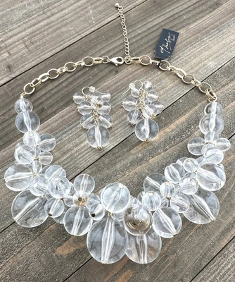 THALIA SODI Grueso Burbuja Cuentas Racimo Distintivo Collar y Pendientes Conjunto Nuevo con Etiquetas Foto 1 de 4