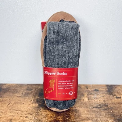 LL Bean Lana Gamuza Cuero Suela Zapatilla Calcetines Lana de Cordero W 10.5 - 11.5 M 9-10 Foto 1 de 4