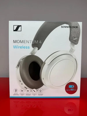 Sennheiser Momentum 4 Wireless Over-Ear Noise Ccancelling Headphones (White) NEW - Image 1 of 3