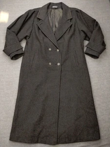 Vtg Jofeld Womens M Gray Melton 80% Wool Overcoat Button Heavy Greatcoat - Picture 1 of 17