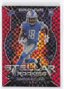 2022 Panini Rookies & Stars Jameson Williams RC #SR-7 Stellar Rookies Red Plaid - Picture 1 of 2