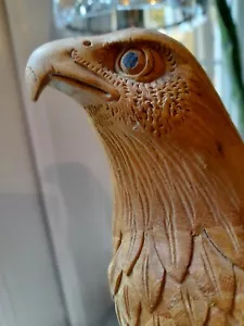More details for large vintage wooden bird carving so elegant used
