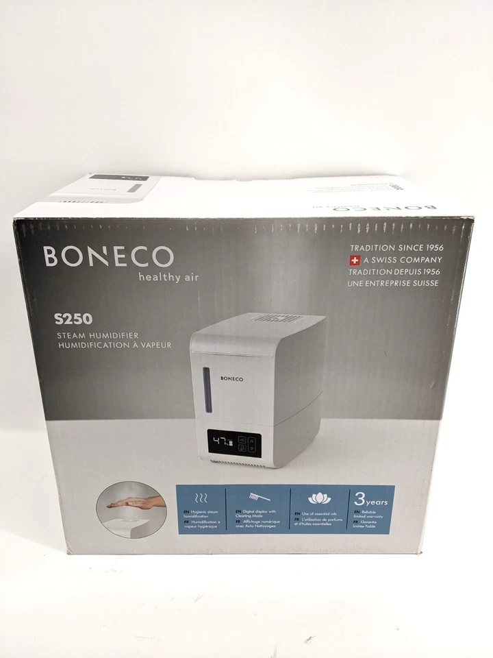 BONECO S250 Large Room Steam Humidifier with Hand Warm Mist and Digital Display - Image 1 of 4