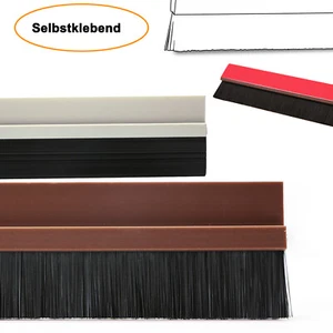 Door floor strip door rubber lip brush seal draught self-adhesive white brown - Picture 1 of 6