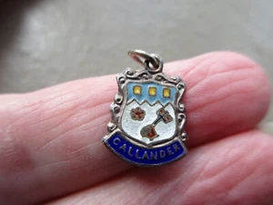 ANTIQUE VINTAGE STERLING SILVER RARE CALLENDER SCOTTISH TRAVEL FOB CHARM PENDANT - Picture 1 of 3