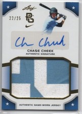2015 Leaf Perfect Game National Showcase Gold Chase Cheek Auto DUKE /25