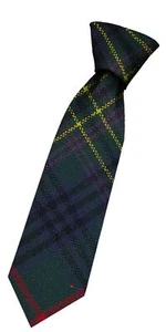 Boys Wool Tie in Scottish Woven Kennedy Modern Tartan - Picture 1 of 2