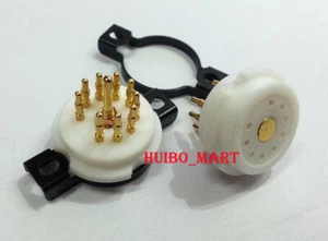 2pcs Teflons 9Pin ECC83 12AX7 EL84 6922 6BQ5 EF86 6H30 Valve Tube Socket - Picture 1 of 2