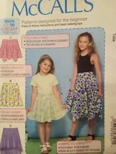 Sz 3-6 Toddler Girls Skirt Sewing Pattern McCall's M7345 Kids Skirts - Picture 1 of 3