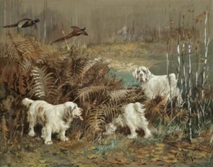 Reuben Ward Binks Flushing Out Pheasants Canvas Print 16 x 20 - Picture 1 of 4