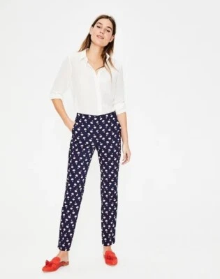 Boden Womens Ledbury Blossom Floral High Rise Pants Comfort Stretch Size 8P - Image 1 of 4