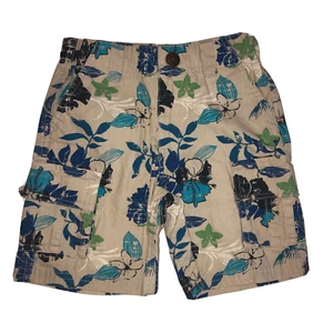 Pumpkin Patch Boys Shorts 4 Beach Boys Pumice Vintage Printed Canvas NWT - Picture 1 of 3