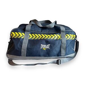 EVERLAST Holdall Sports Bag Large Gym Boxing Duffle Grey Blue Shoulder Strap