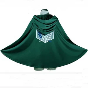 2017 Anime Attack On Titan Cloak Survey Corps Cotton Hooded Cape Cosplay Costume - Picture 1 of 1