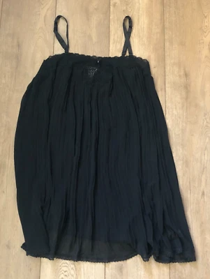 Oscar de la Renta Pink Label Nightgown Black Lingerie Lace Detail Whimsygoth Lg - Image 1 of 4