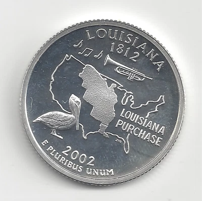 2002 S Silver Proof LOUISIANA Quarter - 90% Silver - Image 1 of 2