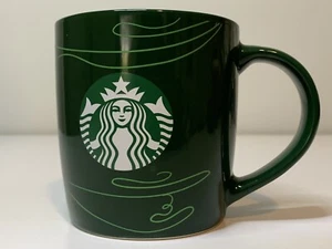 Starbucks Coffee Mermaid Logo Mug Green 16 oz Ceramic 2020 Preowned. Nice! - Picture 1 of 6