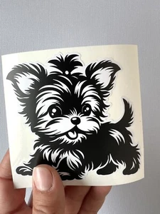 Autocollant vinyle Yorkshire Terrier, autocollant étanche Yorkshire Terrier - Photo 1/3