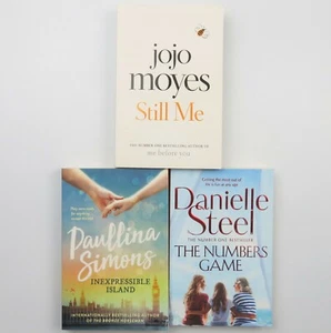 3x Novels Paullina Simons Danielle Steel Jojo Moyes Inexpressible Numbers Still - Picture 1 of 3