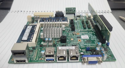 Supermicro X10SBA-L ITX Mainboard mit 8GB, RSC-RR1U-E8, AOC-SGP-i2 AOM-TPM-9655V - Bild 1 von 4