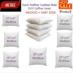 Hotel Quality Duck Feather& Down Cushion Pads,Inserts,Inners, 16,18,20,22,24"  - Picture 1 of 9