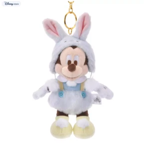 Disney Store japan SPRING STYLE Easter Rabbit Plush keychain mickey - Picture 1 of 4