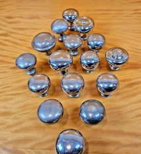 16 Antique Door Knob Vintage Chrome Handle Hardware - Picture 1 of 6