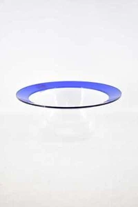 Insalatiera Tonda In Plastica Guzzini Trasparente Bordo Blu 30 Cm - Foto 1 di 3
