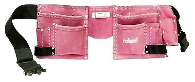 Pink Leather Tool Belt 11 Pockets Double Pouch Hen Party Stag Night Ladies Fancy • 6.94£