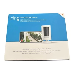 Ring Stick Up Cam WLAN Kamera außen / innen Weiss Netzkabel Plug-in Alexa - NEU - Bild 1 von 1