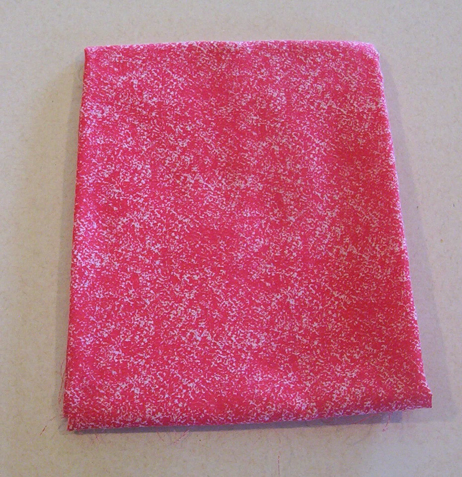 Red and White Print Cotton Blend Sewing Fabric 26"x44"  - Image 1 of 1