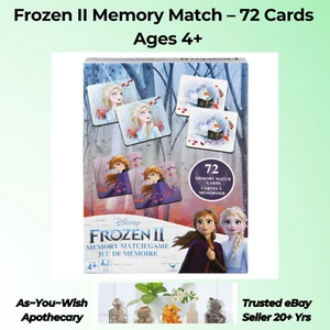 Disney Frozen II Memory Match Card Game, 72 Matching Cards Ages 4+ Fun Kids Gift - Picture 1 of 6