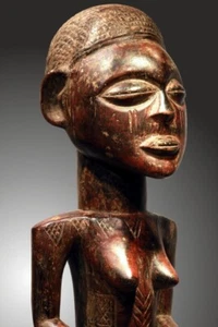 CHOKWE grosse weibl Figur, 59,5cm, ehem Coll H.R.Kalde, Aachen - Bild 1 von 6