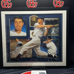 Joe DiMaggio Autographed New York Yankees Framed 34x38 Photo Signed JSA - Picture 1 of 7