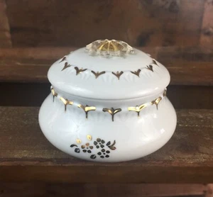 Vintage Porzellan Capodimonte Gold & Weiß Schmuckschatulle  - Bild 1 von 4
