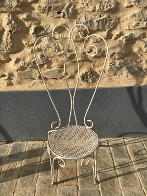 Ancienne et authentique chaise de nourrice, en fer forgé - Photo 1/4