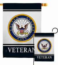 Navy Veteran Garden Flag Armed Forces Decorative Small Gift Yard House Banner