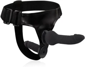 Fallo realistico indossabile vaginale anale strap on dildo per uomo e donna nero - Foto 1 di 7