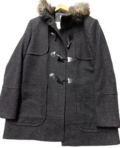 Country Road Luxe Hooded Wool Duffel Coat Grey Size XL - Picture 1 of 7