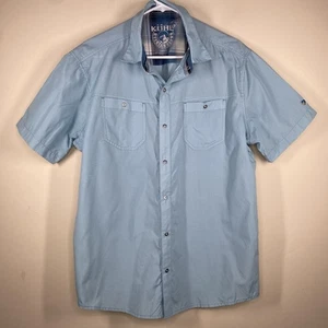 Kuhl Stealth Shirt Size L Snap Outdoor Lightweight Hiking Checkered Green - Picture 1 of 11