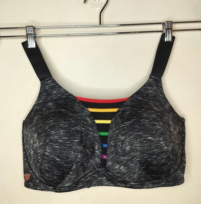 Sujetador deportivo LIVI Lane Bryant talla 42DDD cierre trasero plus para mujer gimnasio activo Foto 1 de 4