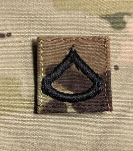 Ejército de EE. UU. PFC/E3 Gorra Rango OCP Coser Privada Primera Clase ACU - Imagen 1 de 3