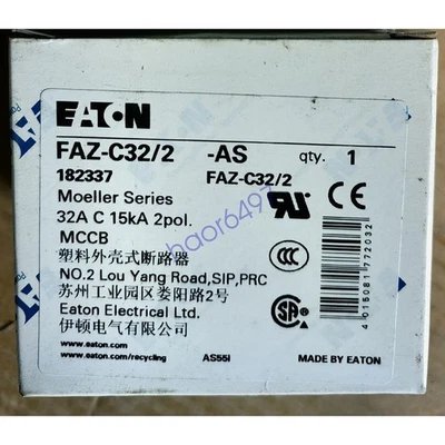 1piece New EATON MOELLER Miniature Breaker FAZ-C32/2 32AMP Free ship - Image 1 of 2