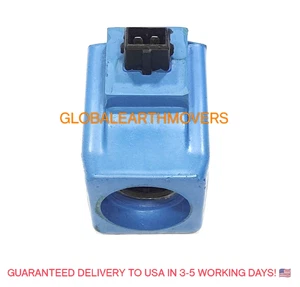 JCB BACKHOE - TRANSMISSION SOLENOID COIL, FLAT PIN 12V (477/00824 25/221054) - Picture 1 of 5
