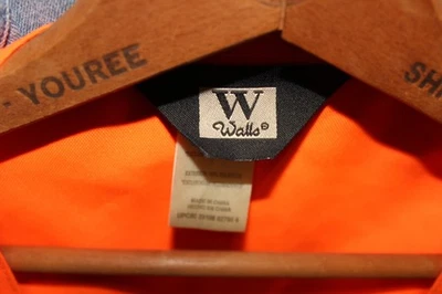 Vintage Walls Mens Size XL Regular Safety Orange Zip Up Hunting Vest EC - Image 1 of 2