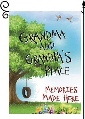Grandma and Grandpa'S Place Garden Flag Vertical Double Sided 12.5X18 Inch,Sprin - Image 1 of 4