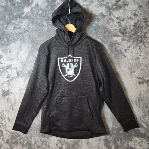 NFL Team Apparel Mens Las Vegas Raiders Hoodie Sweatshirt Black Medium EUC - Picture 1 of 8