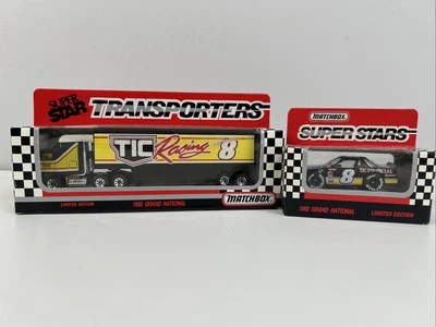 Camión Matchbox Transporters #8 Jeff Burton TIC Racing 1/64 y coche de stock nuevo en caja Foto 1 de 4