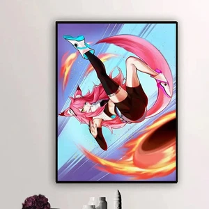 Modern Gaming Character Anime Girl Wall Art poster Choose your Size - Picture 1 of 3